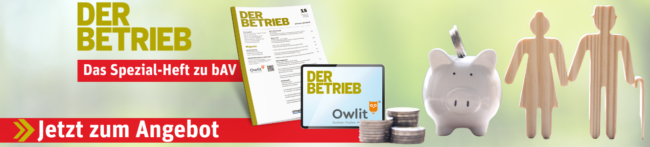 DER BETRIEB bAV Spezial-Heft Desktop Banner